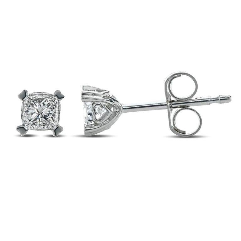 1/4 Carat TW PC Heart Earrings In New Condition For Sale In New York, NY