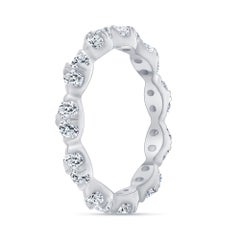 1/4 Ct. tw. Round Cut Diamond Wavy Eternity Band on Prong Setting