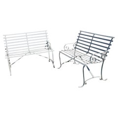 '1' Used Wrought Iron Outdoor Bench