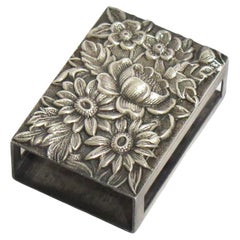 Sterling Silver S. Kirk & Son Antique Floral Repousse Match Box Case