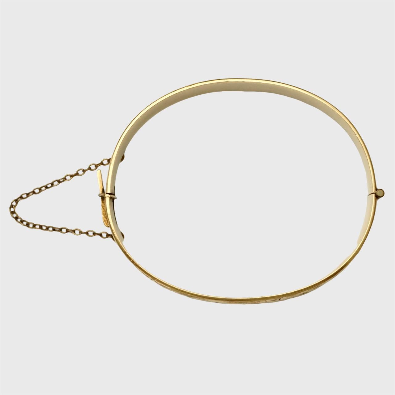 1/5 Bracelet en or 9ct avec âme en métal et rouleau gravé en vente 3