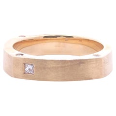 1/5 Carat Bezel Men’s Ring in 14k Gold