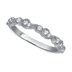 1/5 Carat Paisley Art and Bezel Set Natural Diamond Ring