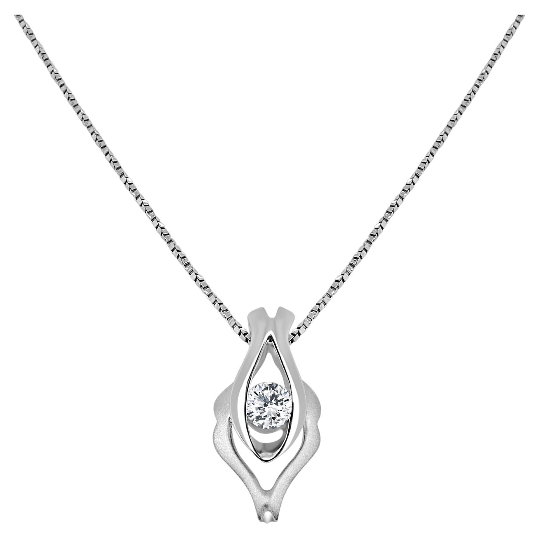 1/6 Carat Diamond Pendant with Chain