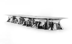 1/6 Entrega: Objeto n.º MT-V1: Mesa de acero inoxidable con acabado pulido espejo
