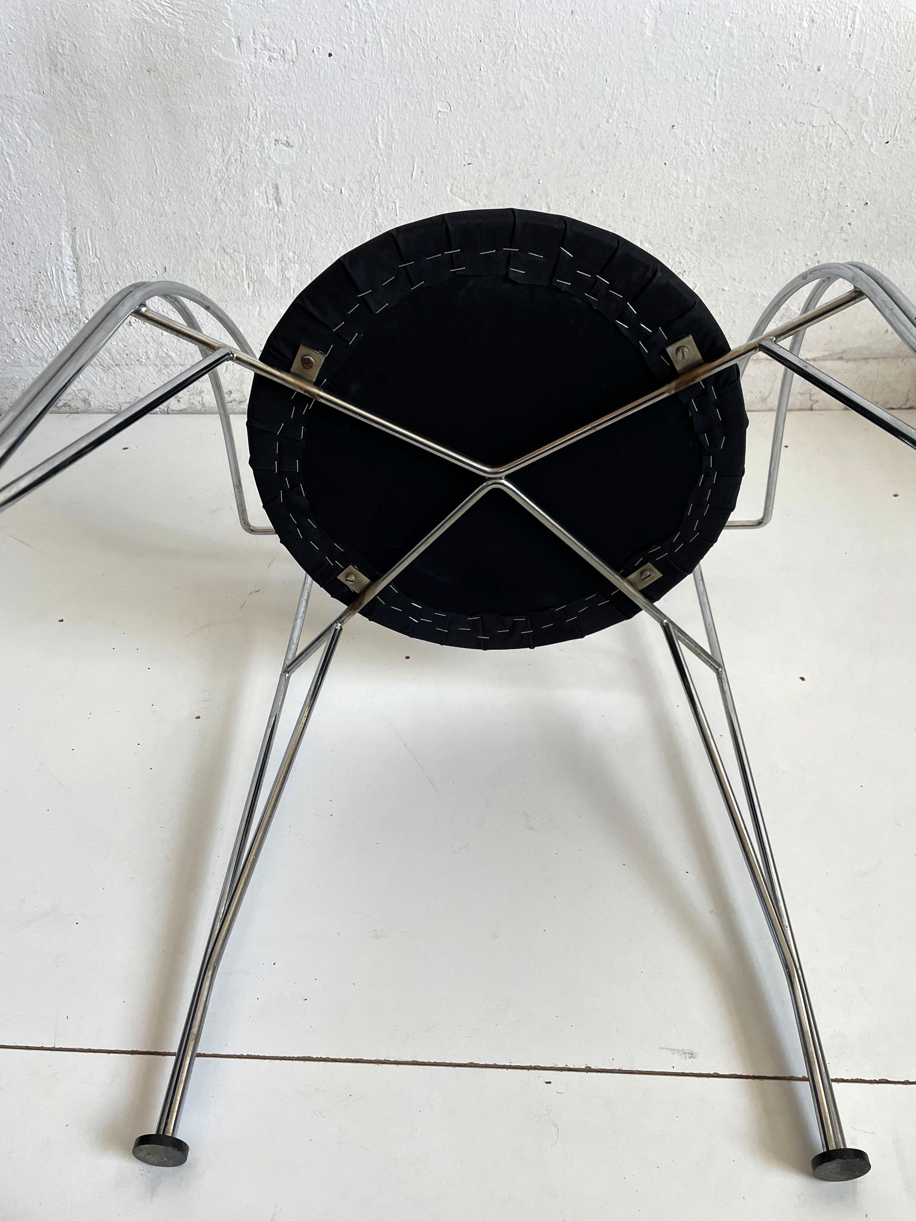1/6 Postmodern Minimalist French Chair 'Lune d'Argent' by Pascal Mourgue, 1980s 8