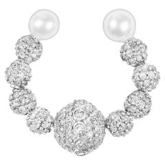 1, 69 Karat mit Diamanten besetzte Ohr Manschette aus 18 Karat Weißgold