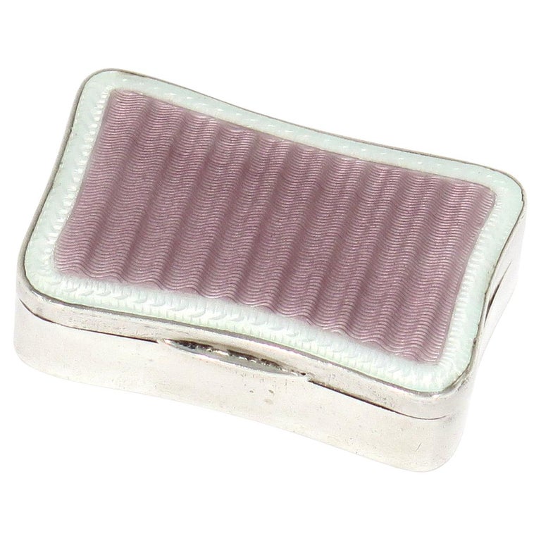 Pill Box Bag in Silver Mirror Embossed Vegan Leather