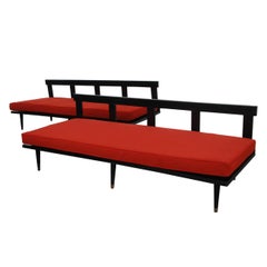 1 Mid Century Town & Country Lounge Daybed 