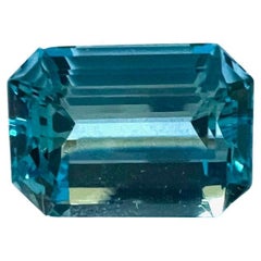 1 Aquamarin Santa Maria fac. achteckig 15,2x11mm