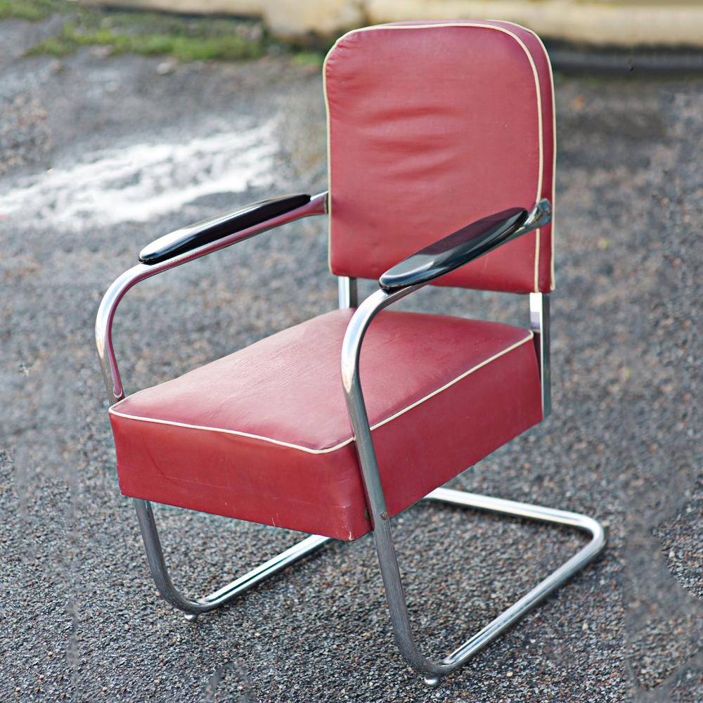 Mid-20th Century 1 Art Deco Royal Chrome By Lloyd Lounge Chair 