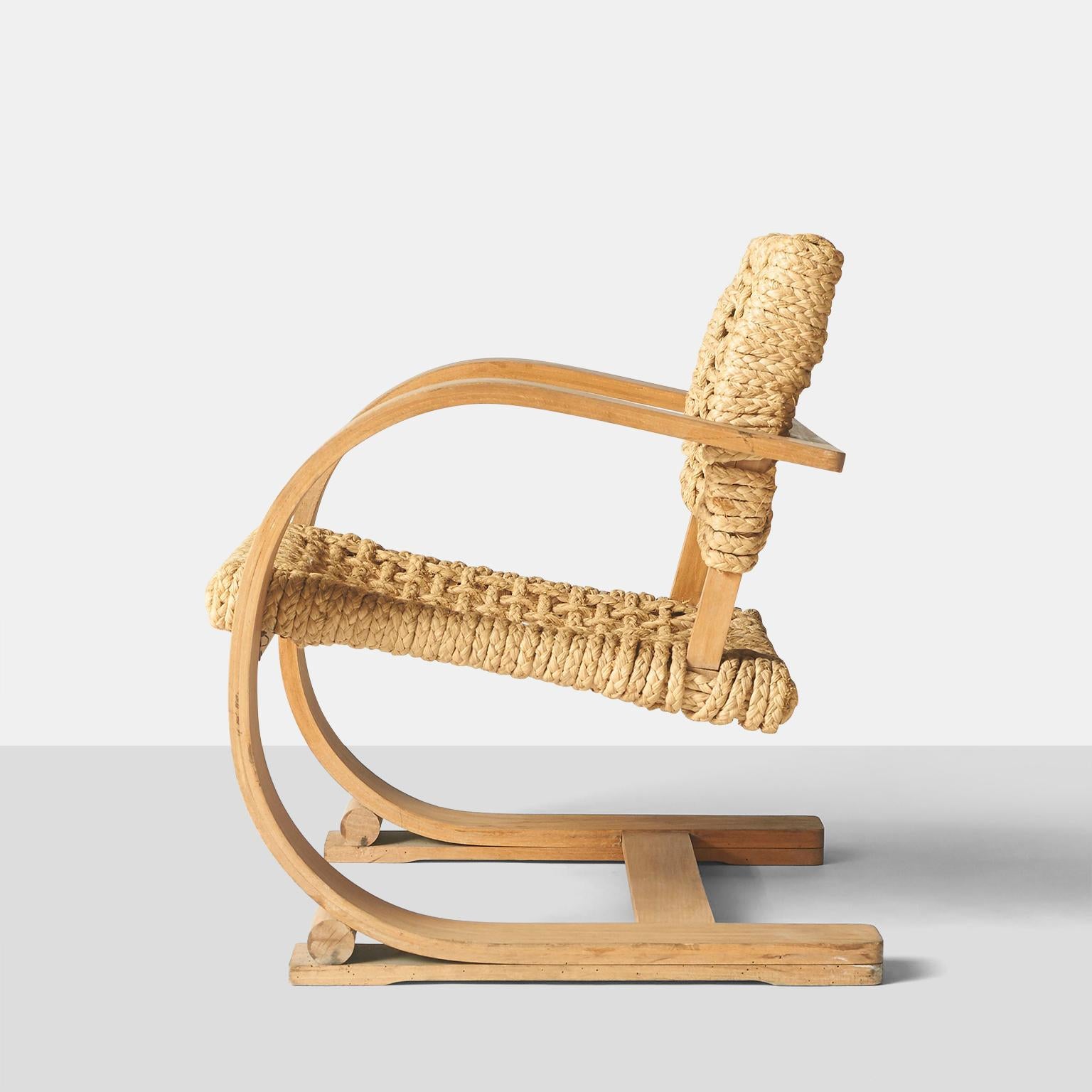 Mid-Century Modern 1 Audoux-Minet, Rope Chair