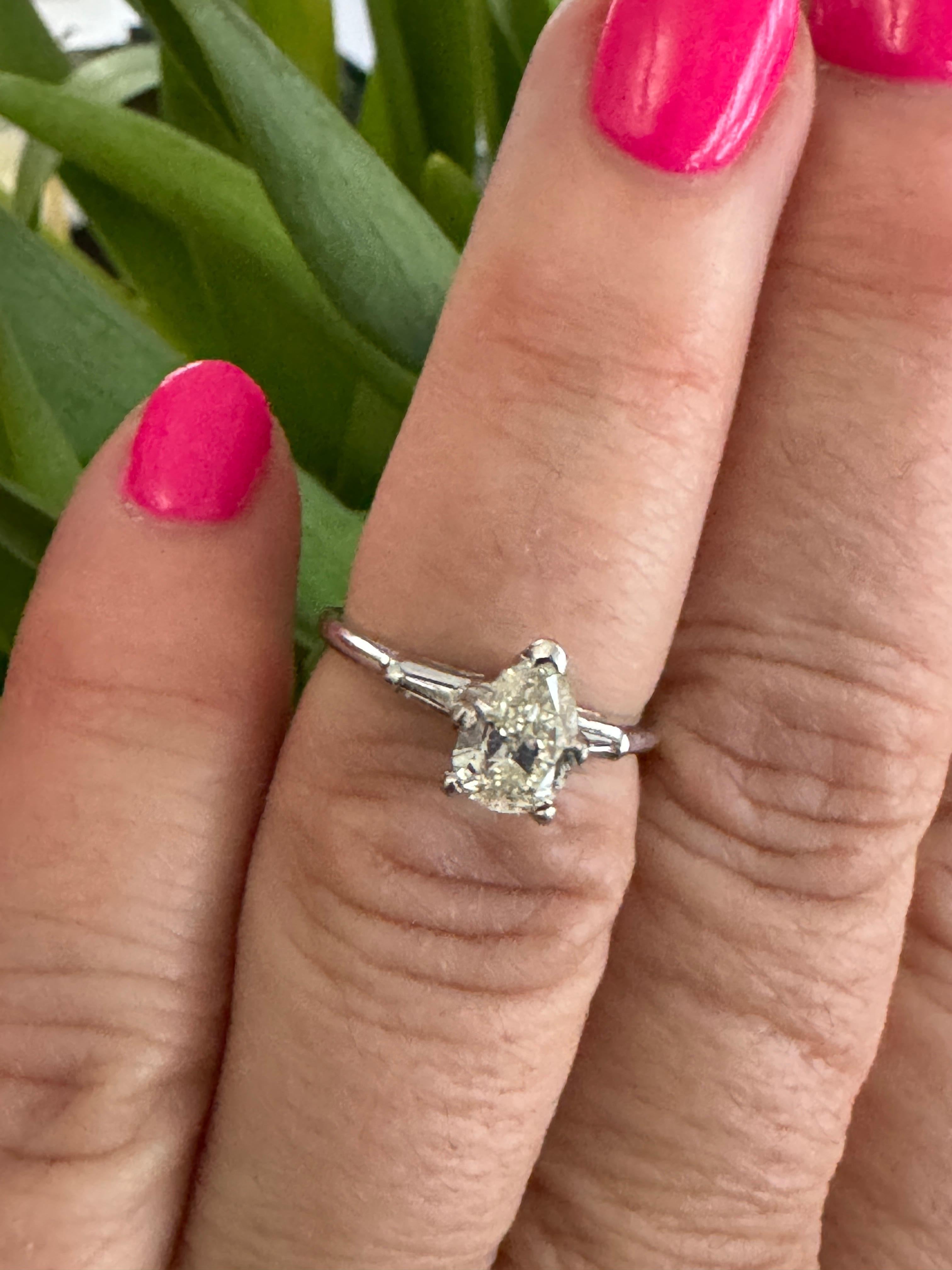 1 Carat 14 Karat White Gold Diamond Engagement Ring 2