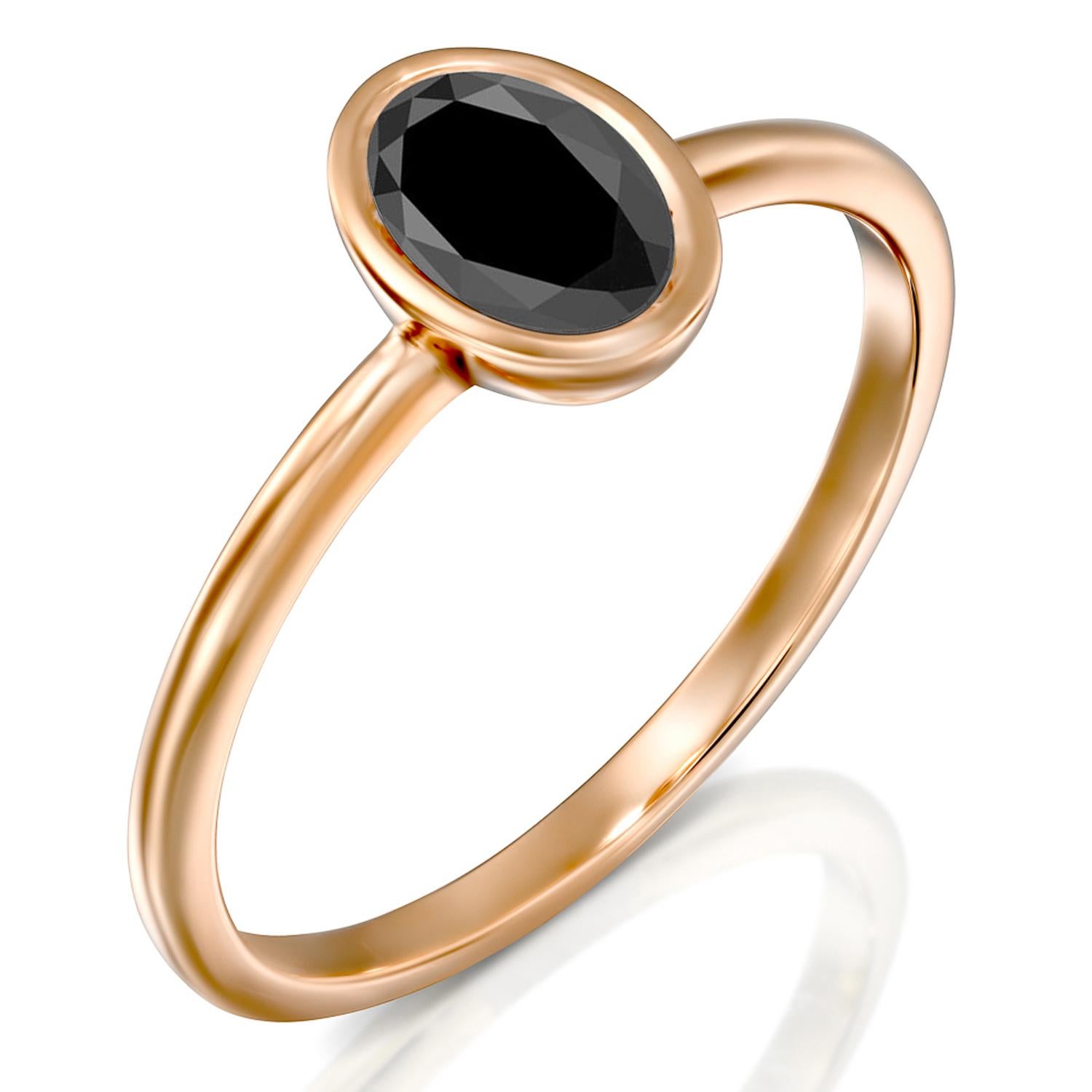 black diamond rose gold engagement rings