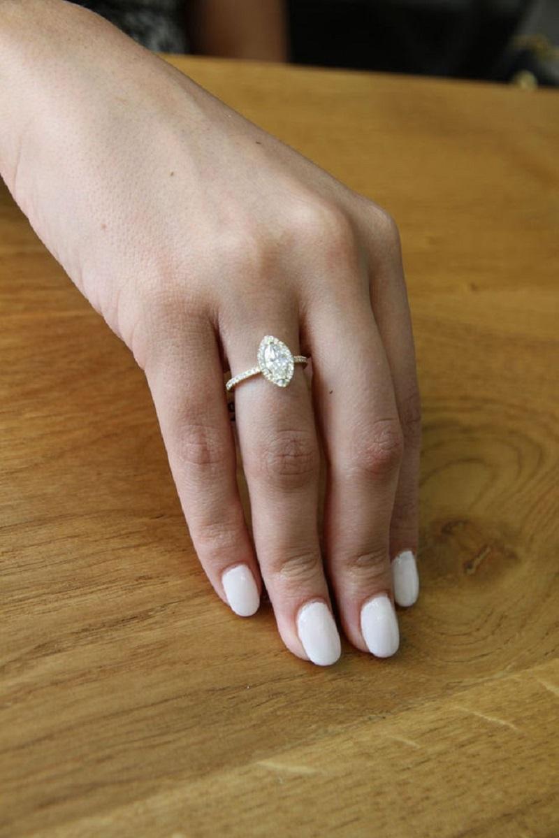 1 carat marquise diamond ring 14k gold