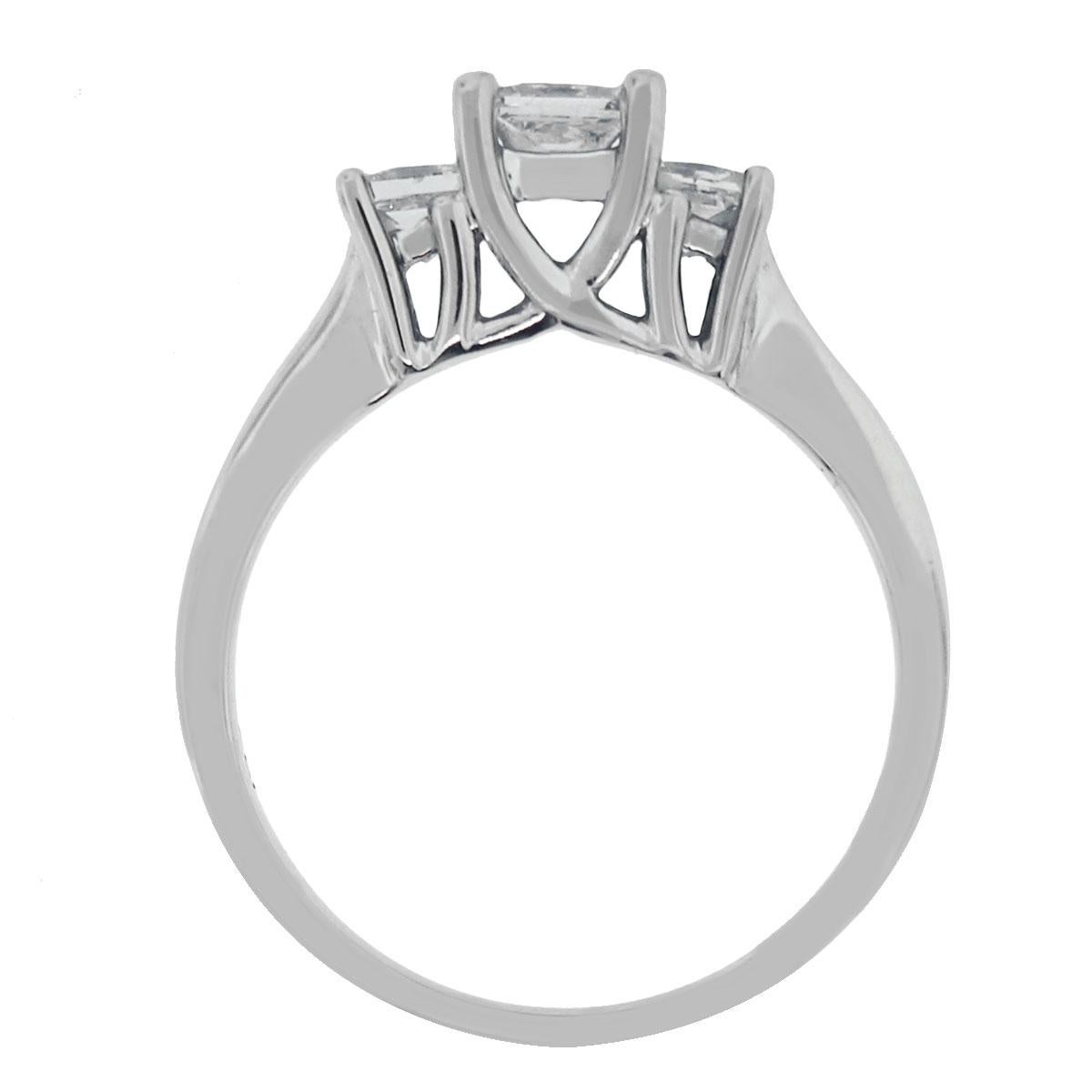 1 carat three stone engagement ring