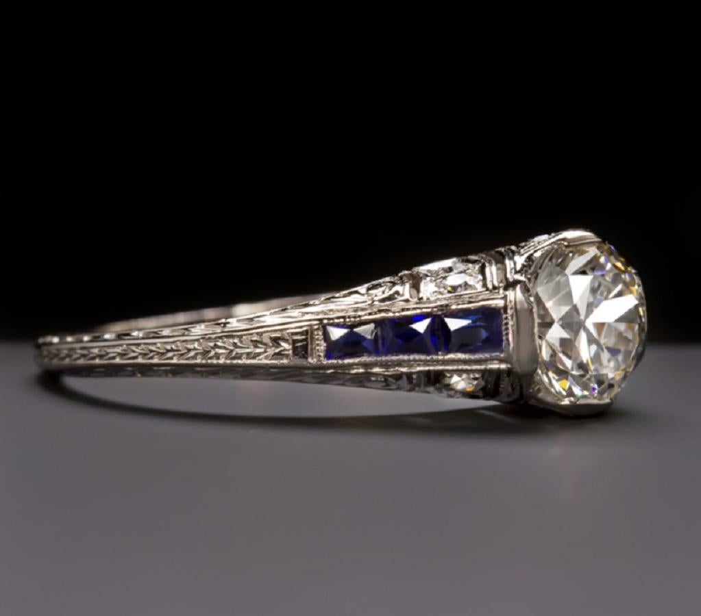 1 carat diamond ring with sapphires