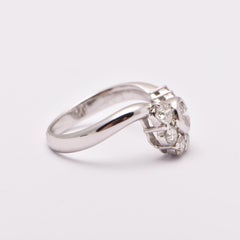 1 Carat Bezel Set Diamond Cocktail Ring in Platinum