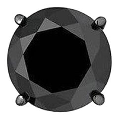 1 Karat Schwarzer Diamant Einstecker Schwarzer Rhodium-Ohrstecker für Männer in 14 K Gold
