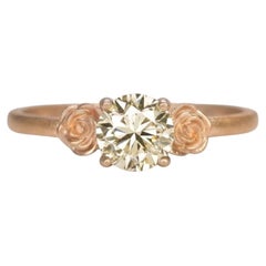 1 Carat Diamond Floral Blossom Ring in 14k Rose Gold