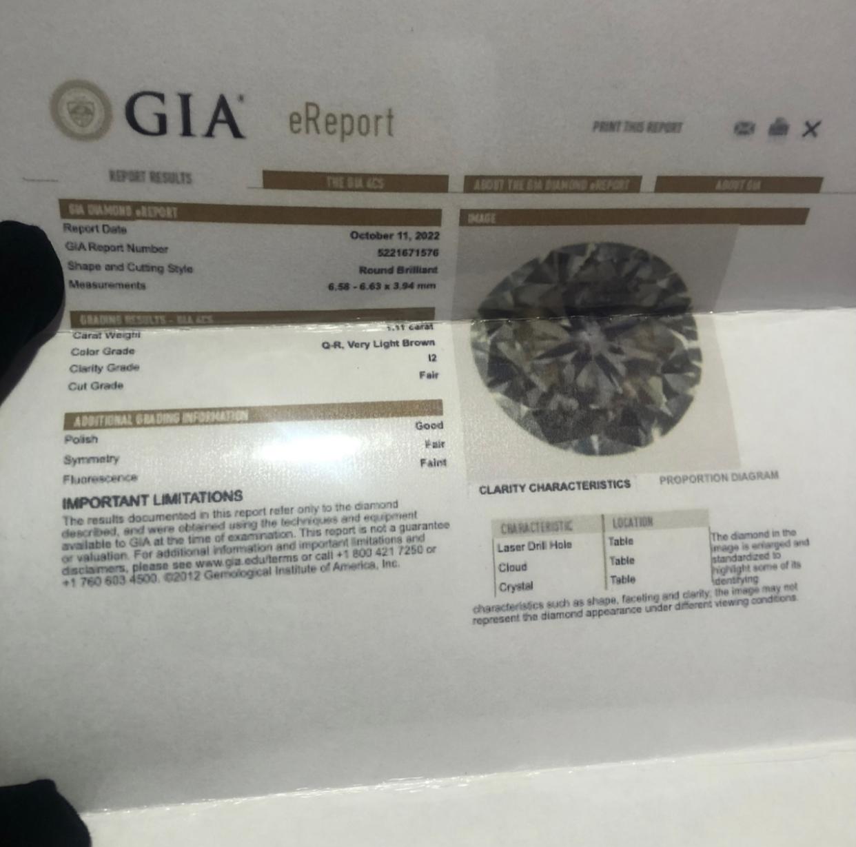 1 Karat Ct GIA zertifizierter natürlicher Solitär Diamant Verlobungsring 14k Gold Damen im Angebot