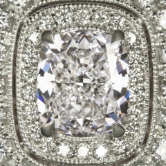 1-Karat-Diamant im Kissen-Schliff mit doppeltem Halo im Vintage-Stil – Verlobungsring