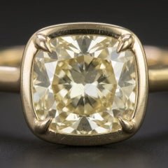 1 Carat Cushion Cut Diamond East West Solitaire Gold Engagement Ring