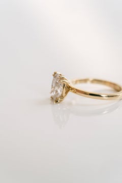 1 Carat Cushion Statement Brilliant White 14K White Gold Elegant Sparkle