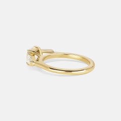 1 Carat Cushion Statement Champagne 14K White Gold Pure Sophistication Heirloom