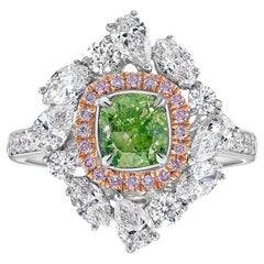 1 Carat Cushion Statement Fancy Yellow  Rare Fancy-Color Splendour Diamond ring
