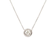 1 Carat Diamond 18 Carat White Gold Tire Necklace