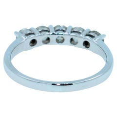 1 Karat Diamant 5 Stein Eternity Stackable Mode Hochzeit Band Weißgold Ring