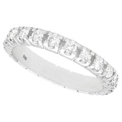 Vintage 1 Carat Diamond and White Gold Full Eternity Ring