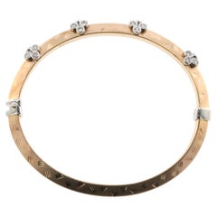 Brazalete de diamantes de 1 quilate en oro rosa de 18 quilates