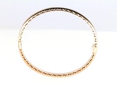 Bracelet jonc en or rose 18 carats avec diamants de 0,95 carat