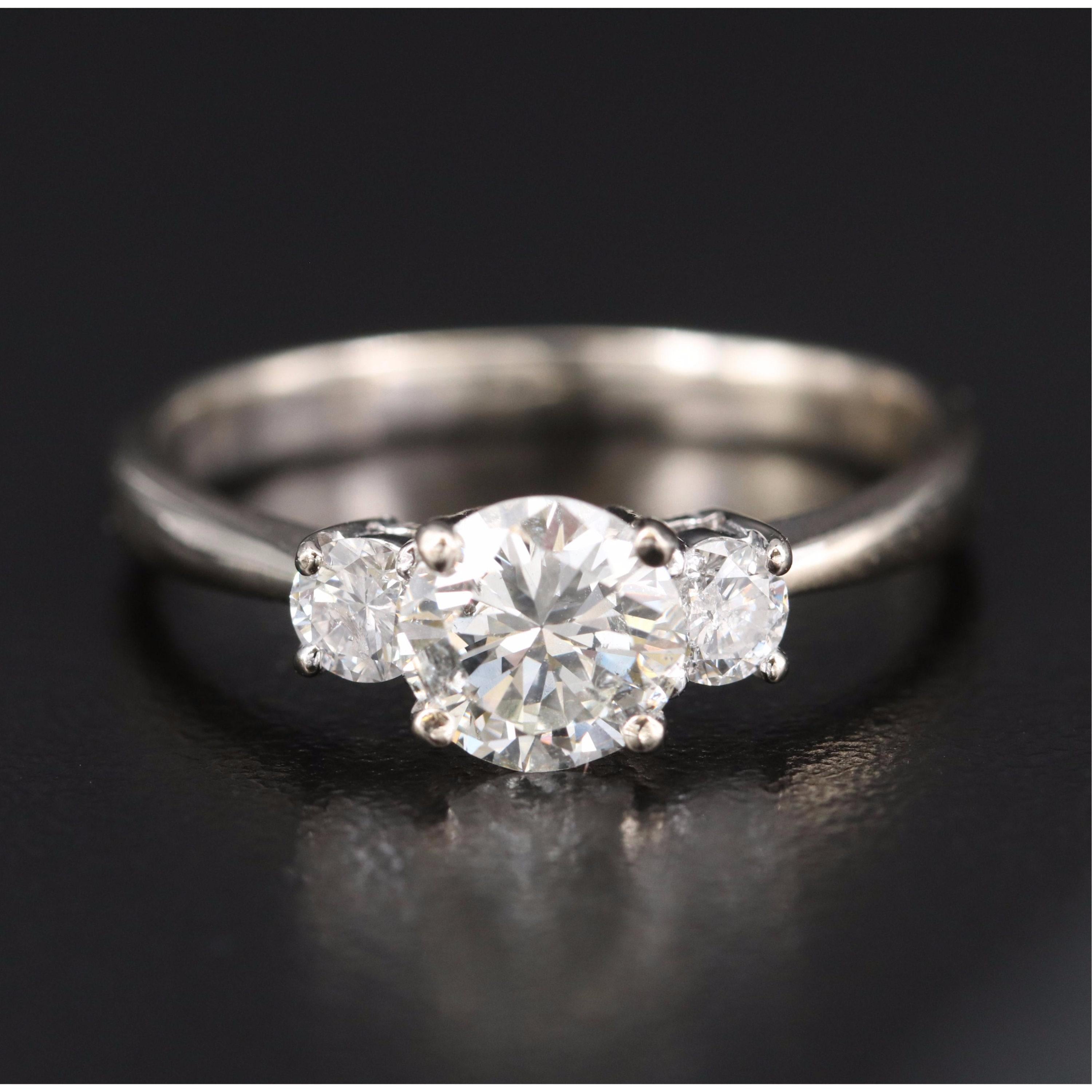 For Sale:  1 Carat Diamond Engagement Ring Set Art Deco Diamond Wedding Ring Statement Ring 2