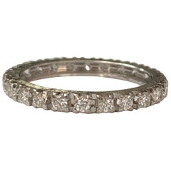 1 Carat Diamond Eternity Band in 14 Karat White Gold