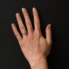 Solitär-Ring aus 18 Karat Weißgold mit 1 Karat Diamant im Art déco-Stil