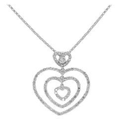 1 Carat Diamond Heart Necklace