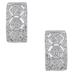 1 Carat Diamond Huggie Earrings