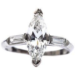 1 Carat Diamond Marquise Ring