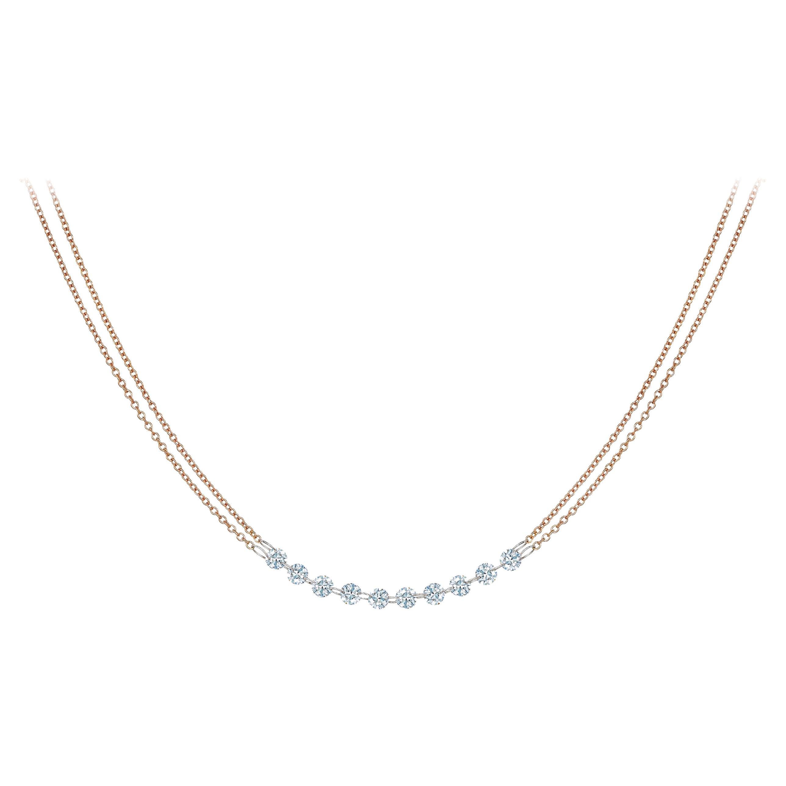 1.00Carat Diamond Necklace Chain Choker For Sale