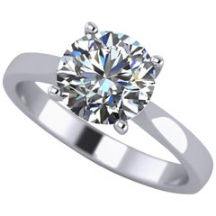1 Carat Diamond Solitaire Engagement Ring ‘4 Claws’
