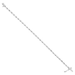 Bracciale tennis con diamanti da 1 carato in oro bianco 14k