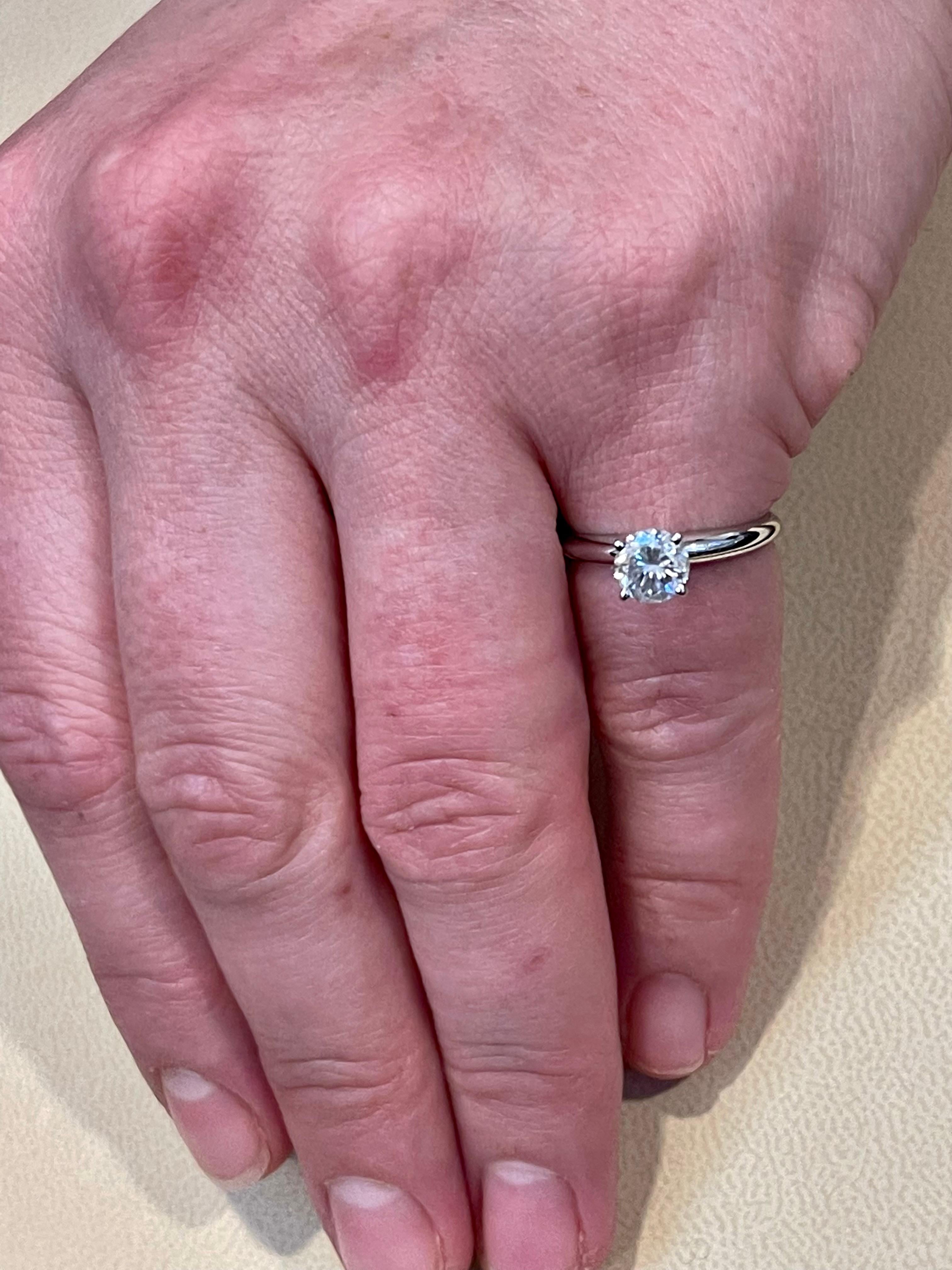 1 Karat Diamant Traditioneller Verlobungsring aus 14 Karat Weißgold im Angebot 7