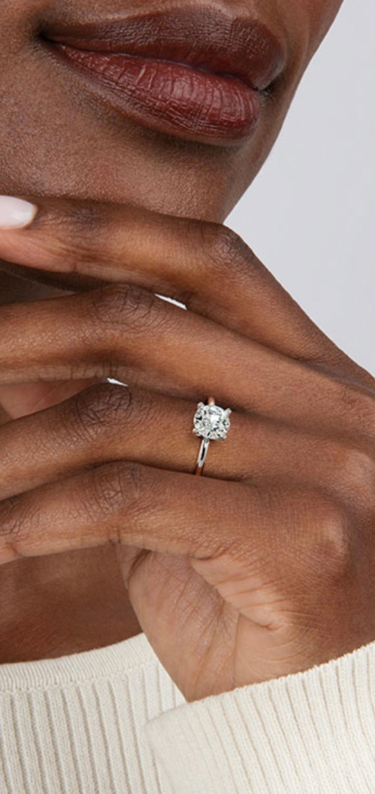1 Karat Diamant Traditioneller Verlobungsring aus 14 Karat Weißgold im Angebot 2