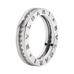 Bulgari "B. Zero 1" with Diamond Ring 18k White Bvlgari Size 51 (5.5 U.S)