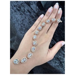 Ovales Diamant-Tennisarmband mit je 1 Karat