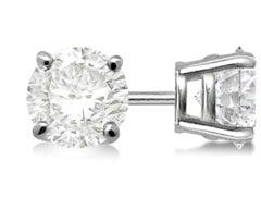 1 Carat Each Solitaire Diamond Total Diamond 2.04 Carat Earring 14 Karat Gold
