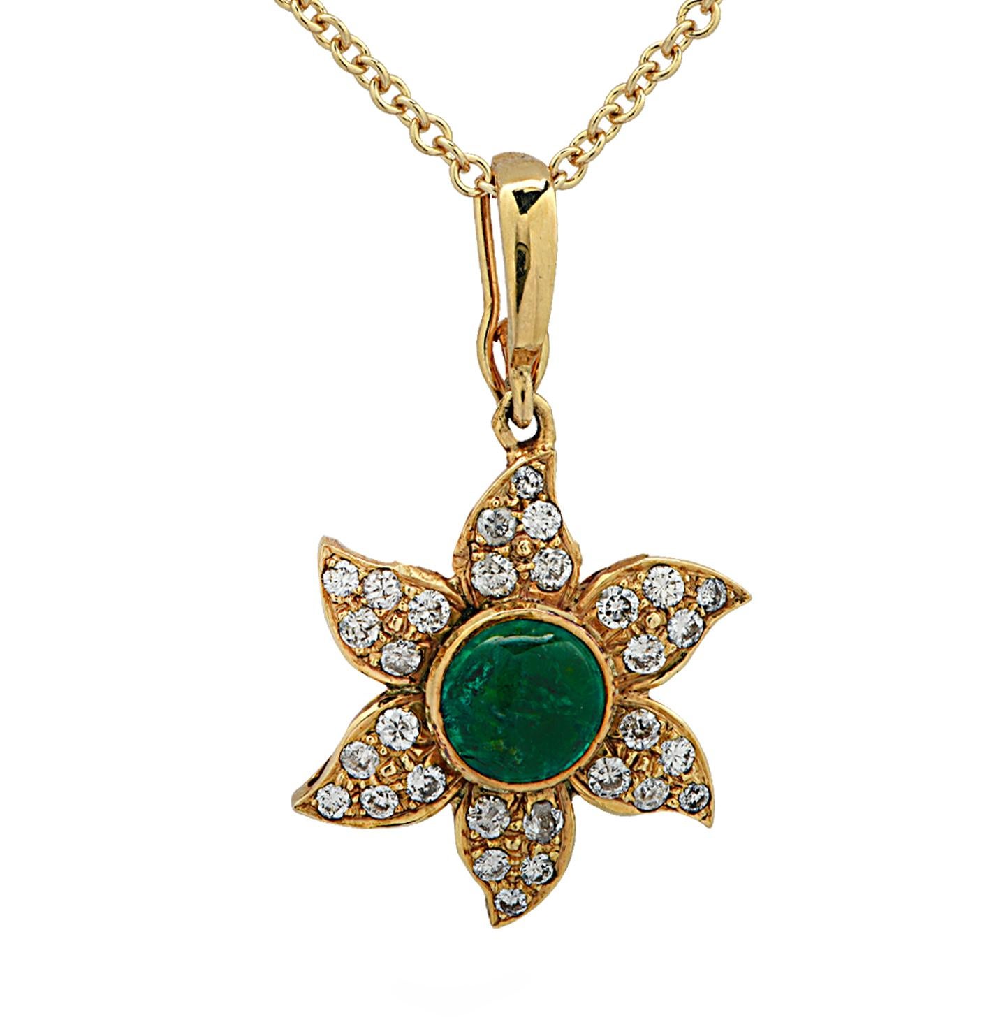 1 carat emerald necklace